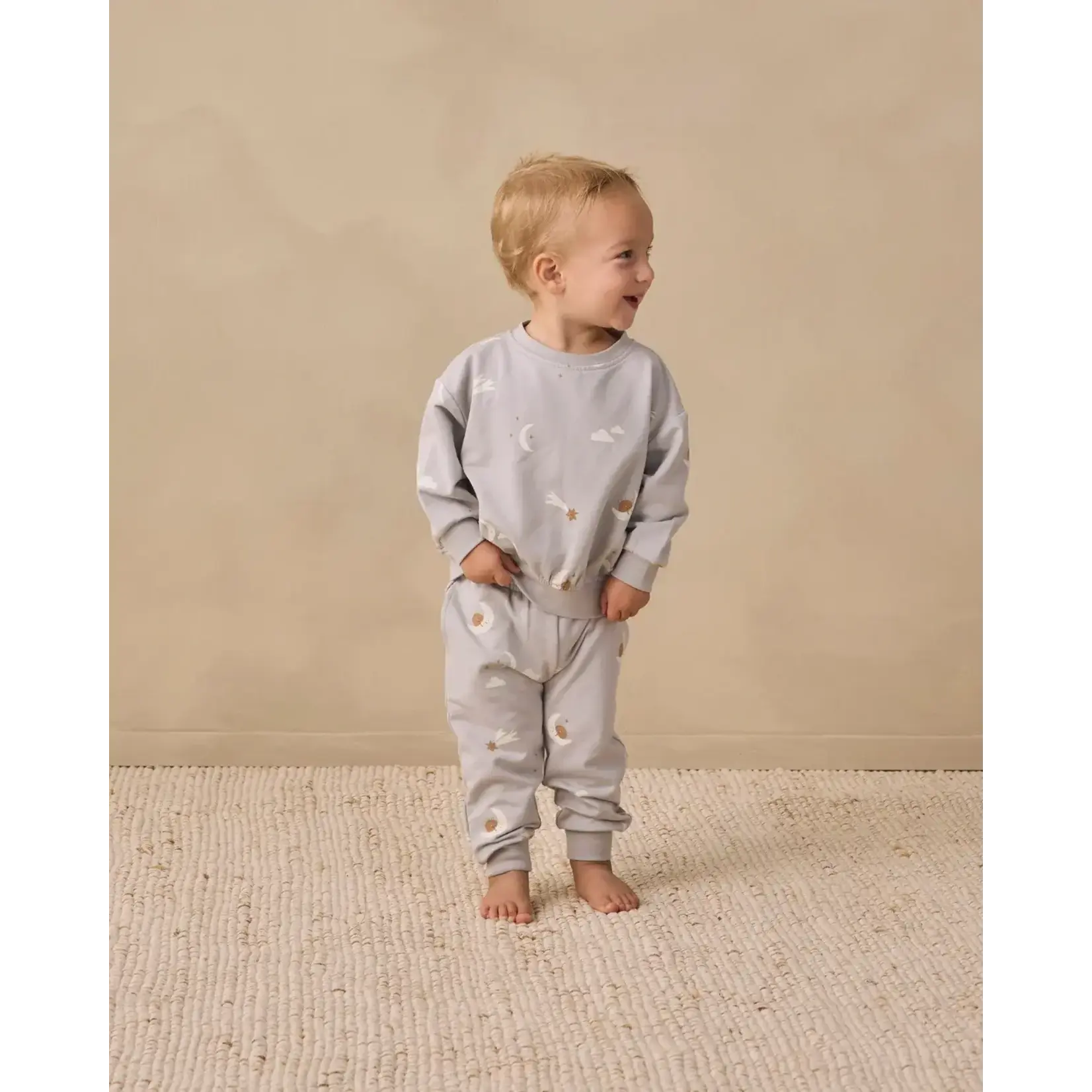 Quincy Mae Quincy Mae Cloud Sky Friends Relaxed Sweatshirt & Sweatpant Set