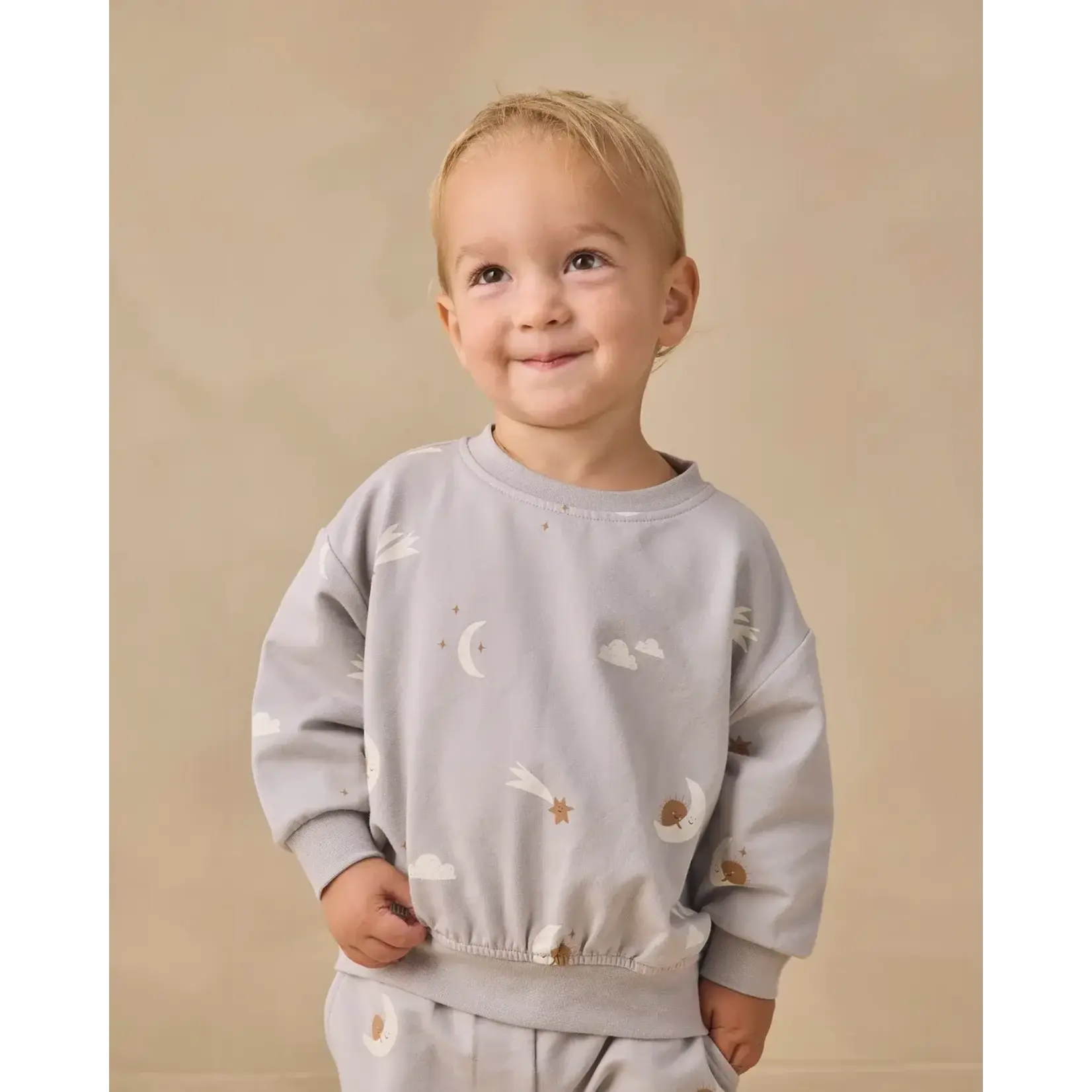 Quincy Mae Quincy Mae Cloud Sky Friends Relaxed Sweatshirt & Sweatpant Set