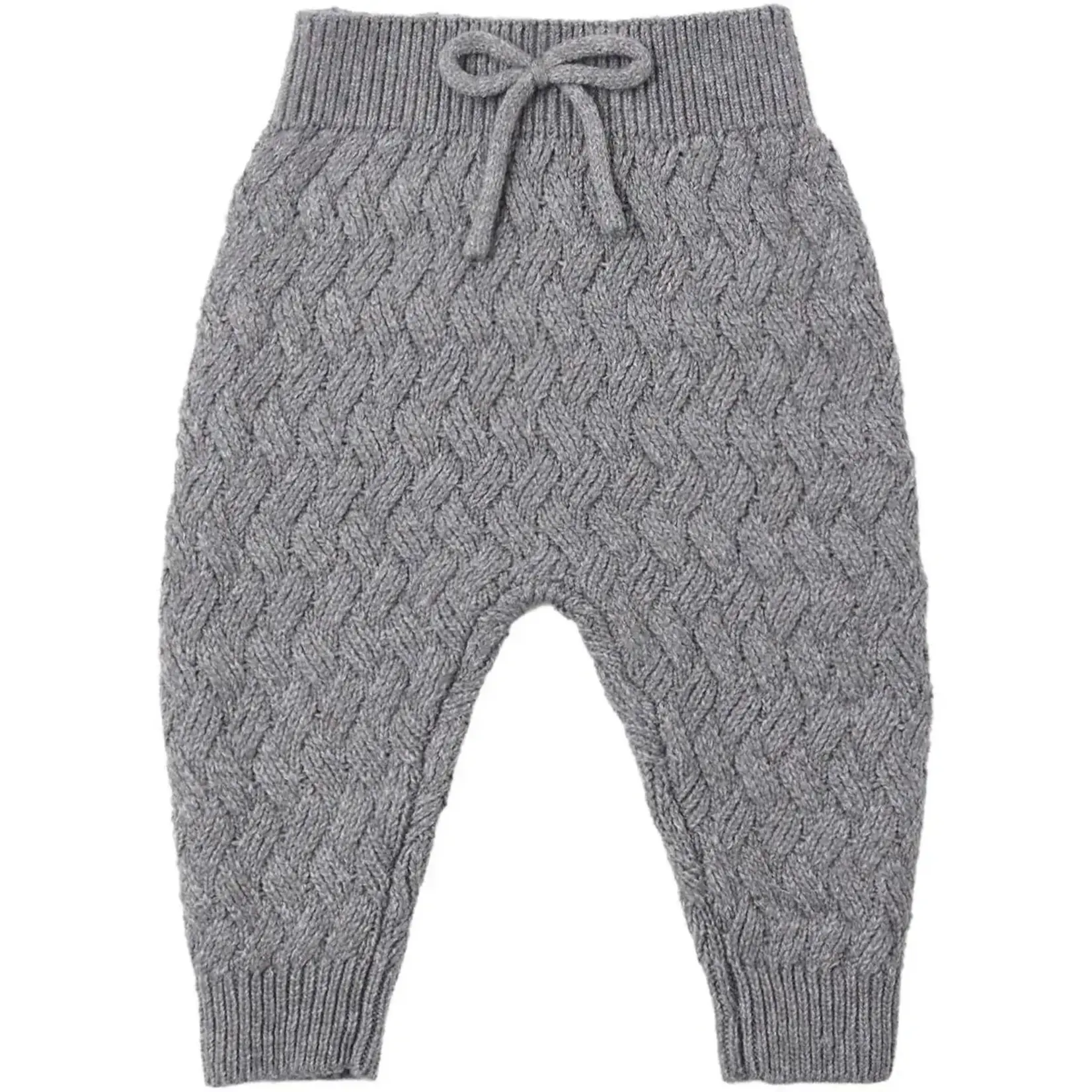 Quincy Mae Quincy Mae Heathered Slate Knit Sweater & Pant Set
