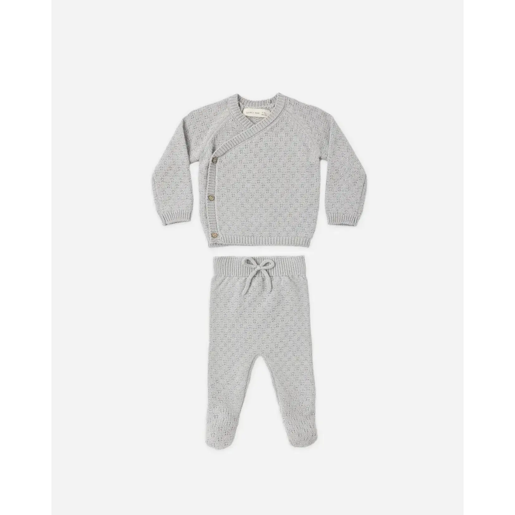 Quincy Mae Quincy Mae Cloud Knit Wrap Top & Pant Set