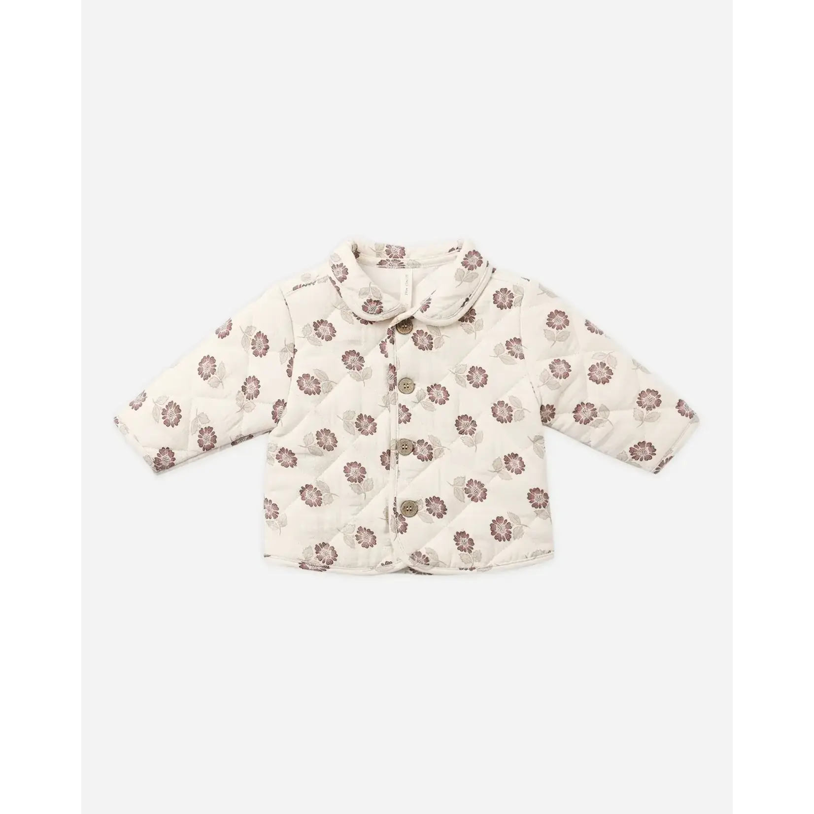 Quincy Mae Quincy Mae Natural Fall Floral Quilted Jacket
