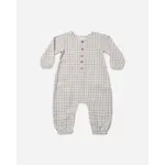 Quincy Mae Quincy Mae Cloud Blue Gingham Woven Jumpsuit