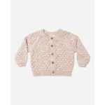 Quincy Mae Quincy Mae Dusty Rose Speckle Bubble Knit Cardigan