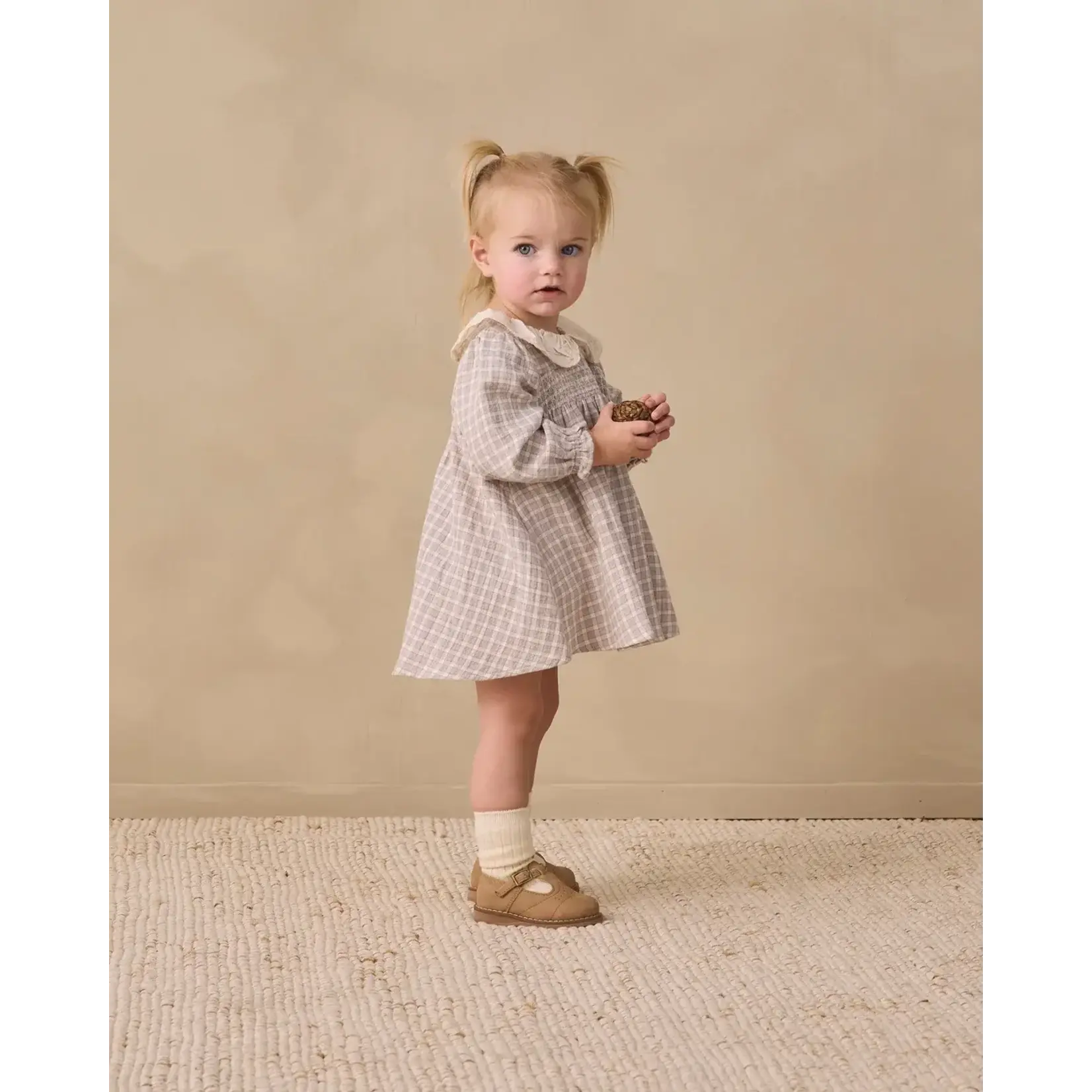 Quincy Mae Quincy Mae Cloud Blue Gingham Callie Dress