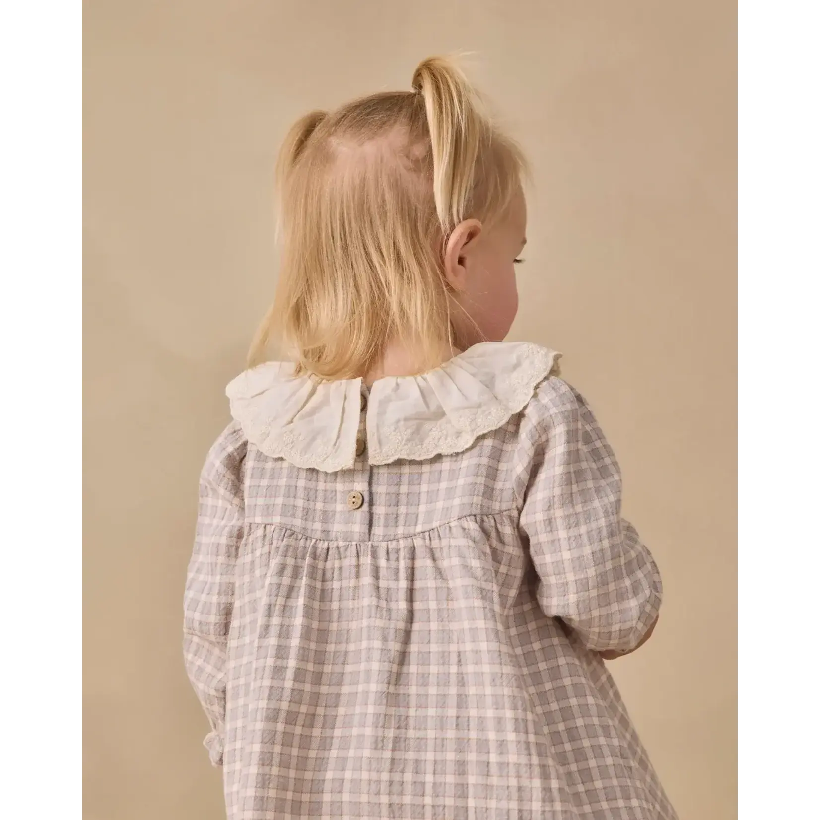 Quincy Mae Quincy Mae Cloud Blue Gingham Callie Dress