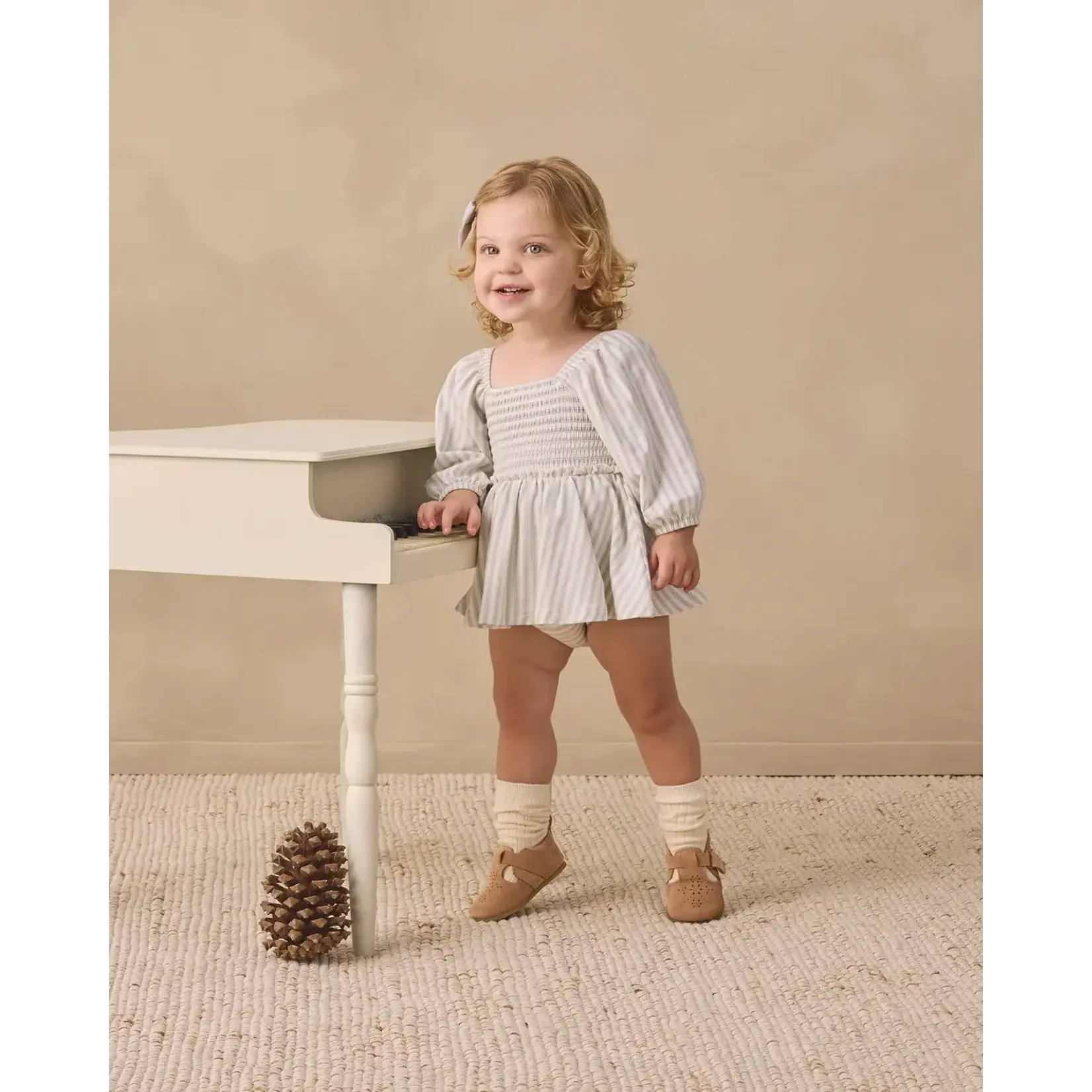 Quincy Mae Quincy Mae Cloud Stripe Lainey Romper