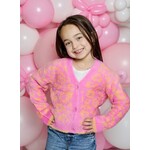 Design History Design History Snug Pink Combo L/S Button Cardigan