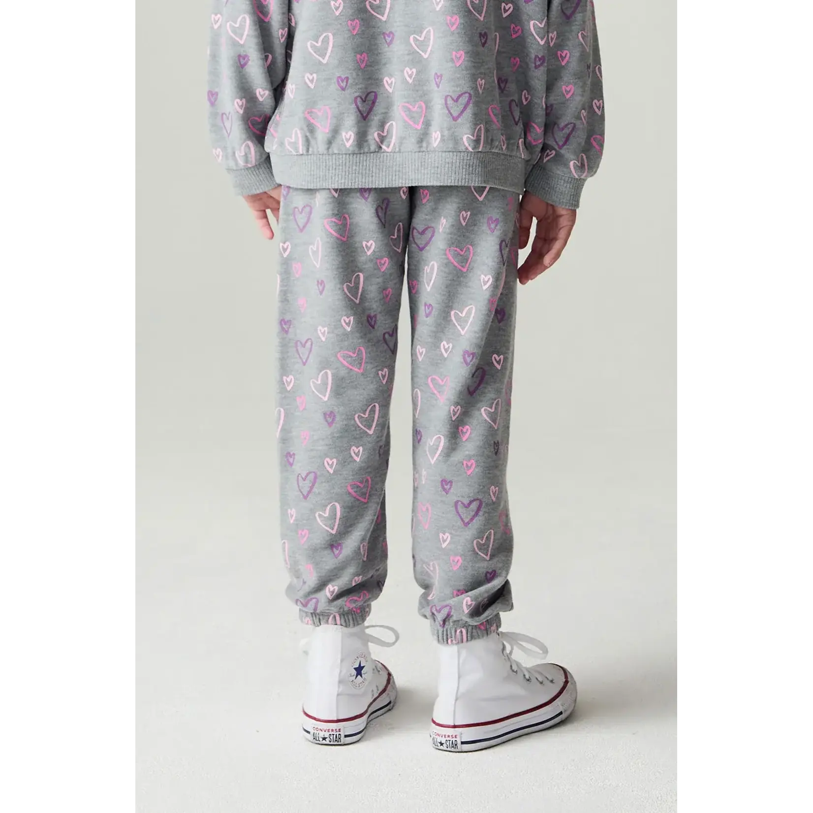 Chaser Chaser Heather Grey Bolt Hearts Pants