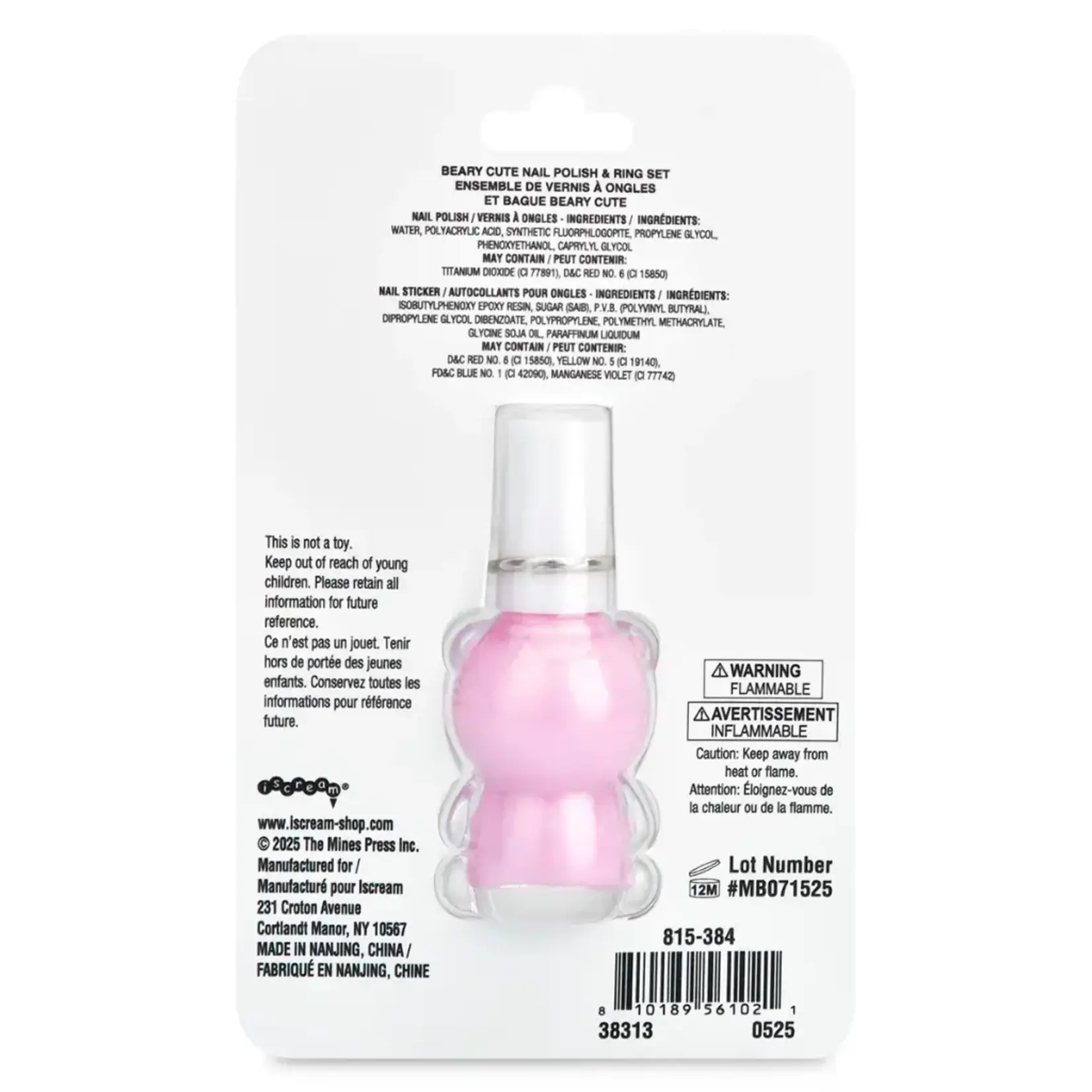 iscream Iscream Beary Cute Nail Polish & Ring Set