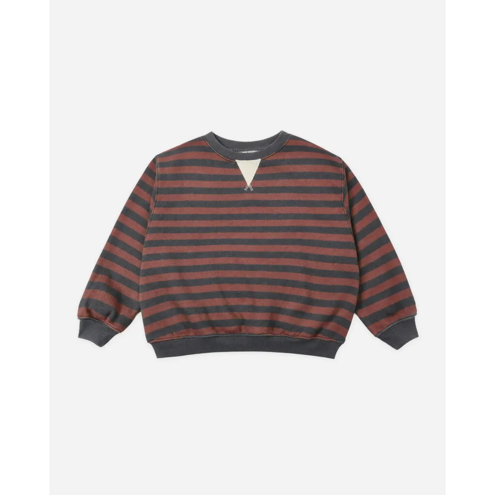 Rylee + Cru Rylee & Cru Mulberry Stripe Oversized Crew And Jogger Set