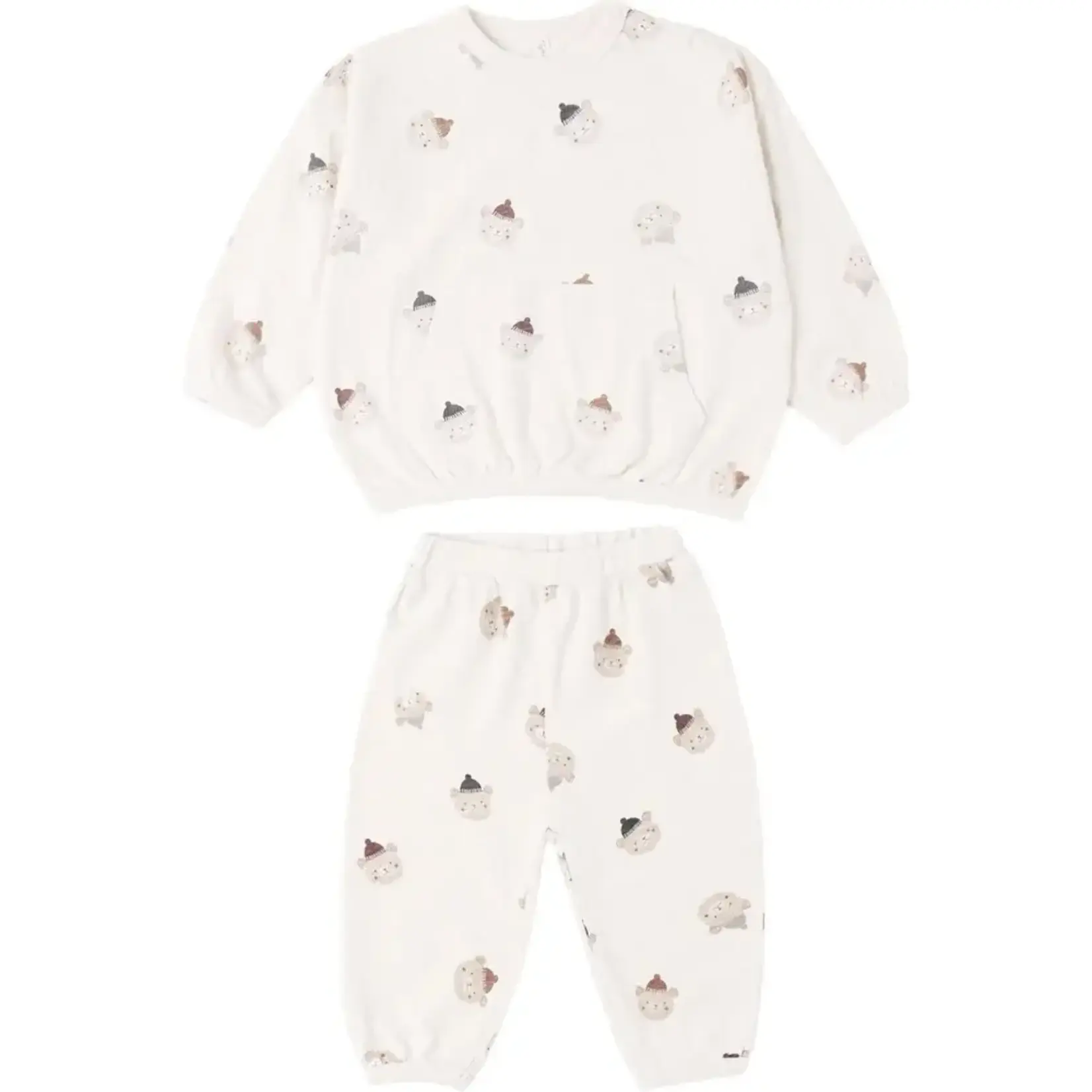 Rylee + Cru Rylee & Cru Natural Winter Bears Relaxed Set