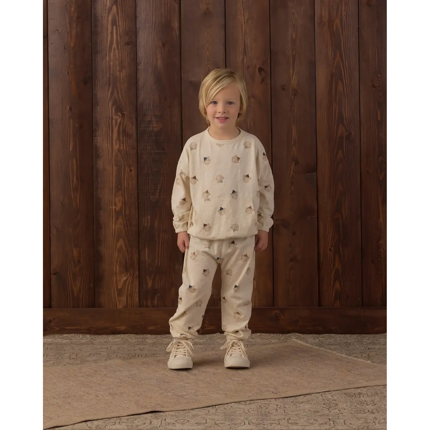 Rylee + Cru Rylee & Cru Natural Winter Bears Relaxed Set