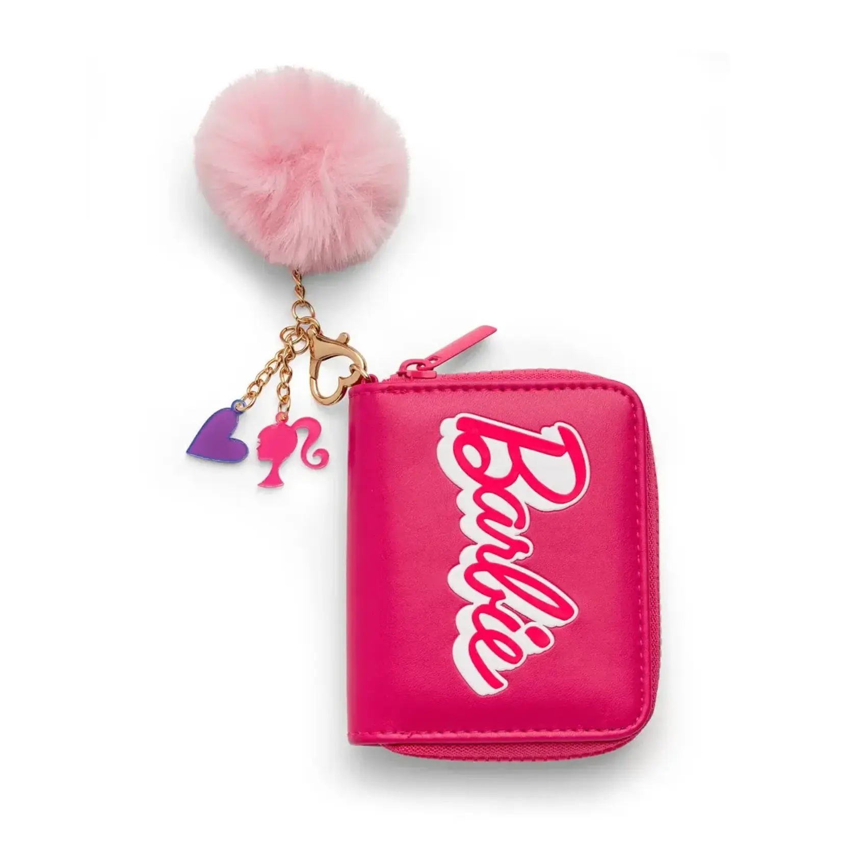 Zomi Gems Zomi Gems Barbie Script Kids Zip Wallet with Pom Charm