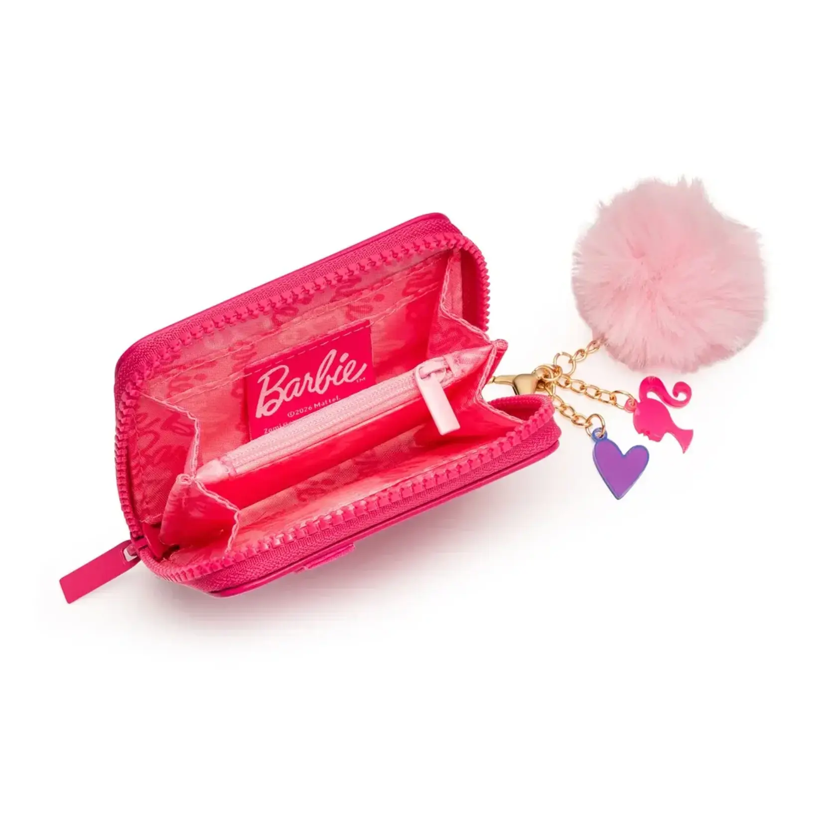 Zomi Gems Zomi Gems Barbie Script Kids Zip Wallet with Pom Charm
