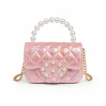 Zomi Gems Zomi Gems Pearl Handle Shell Quilted Kids Handbag