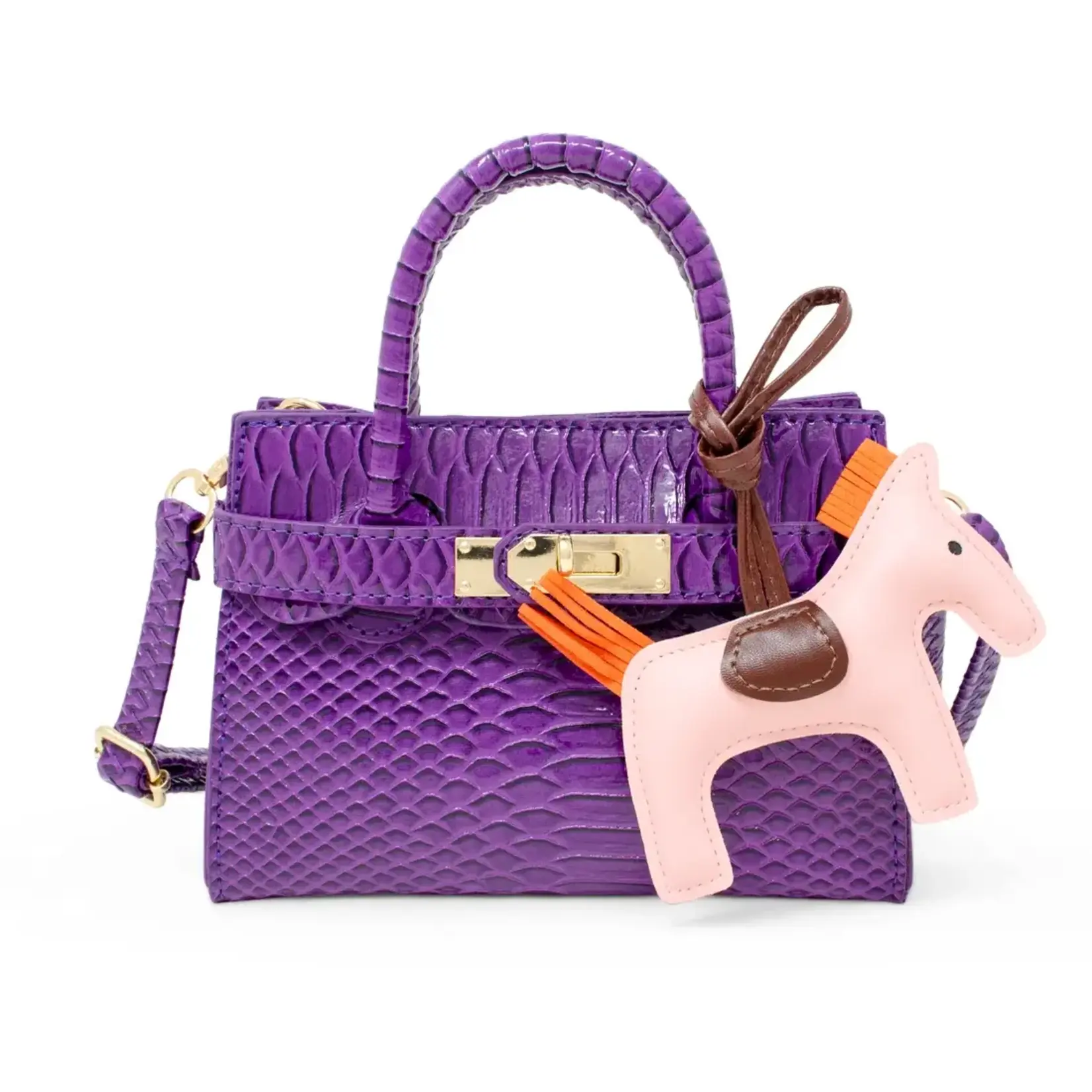 Zomi Gems Zomi Gems Purple Crocodile Pony Handbag