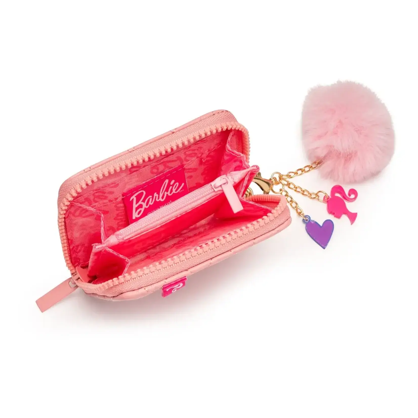 Zomi Gems Zomi Gems Barbie Writing Quilted Kids Zip Wallet with Charm