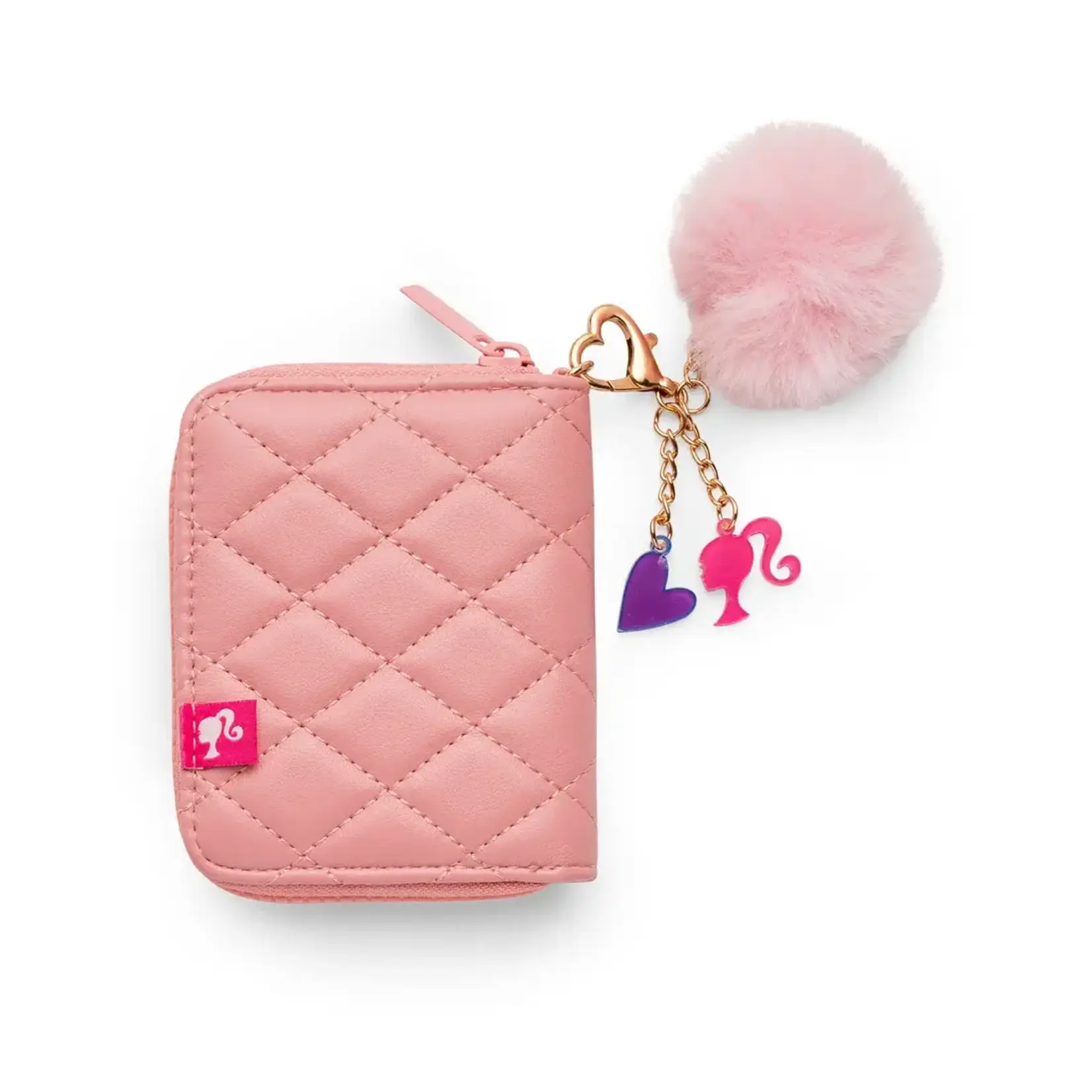 Zomi Gems Zomi Gems Barbie Writing Quilted Kids Zip Wallet with Charm