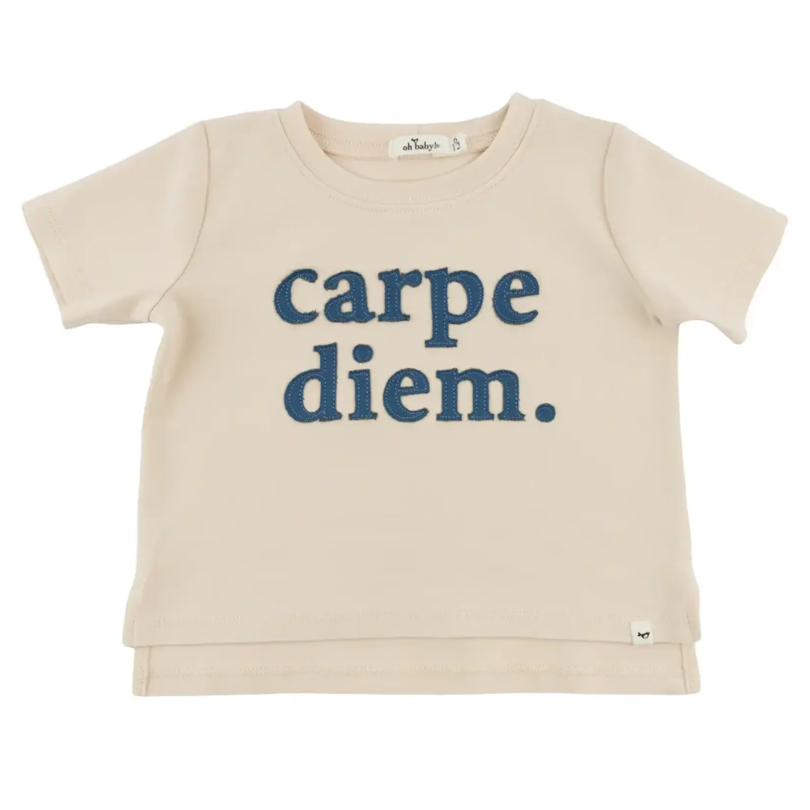 Oh Baby! Oh Baby Natural "Carpe Diem" Raw Edge Shirt