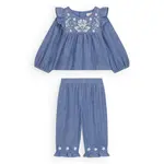 Louise Misha Louise Misha Denim Mikani Top And Bottom Set