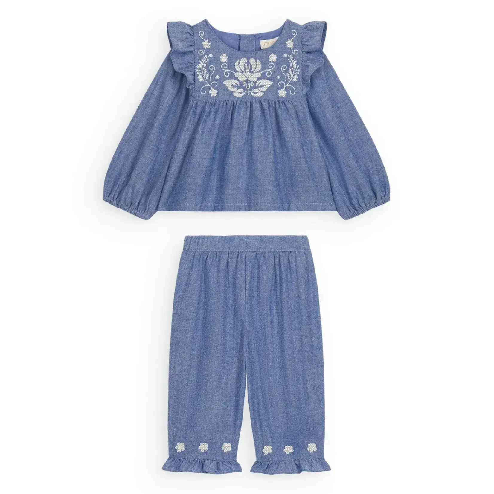 Louise Misha Louise Misha Denim Mikani Top And Bottom Set