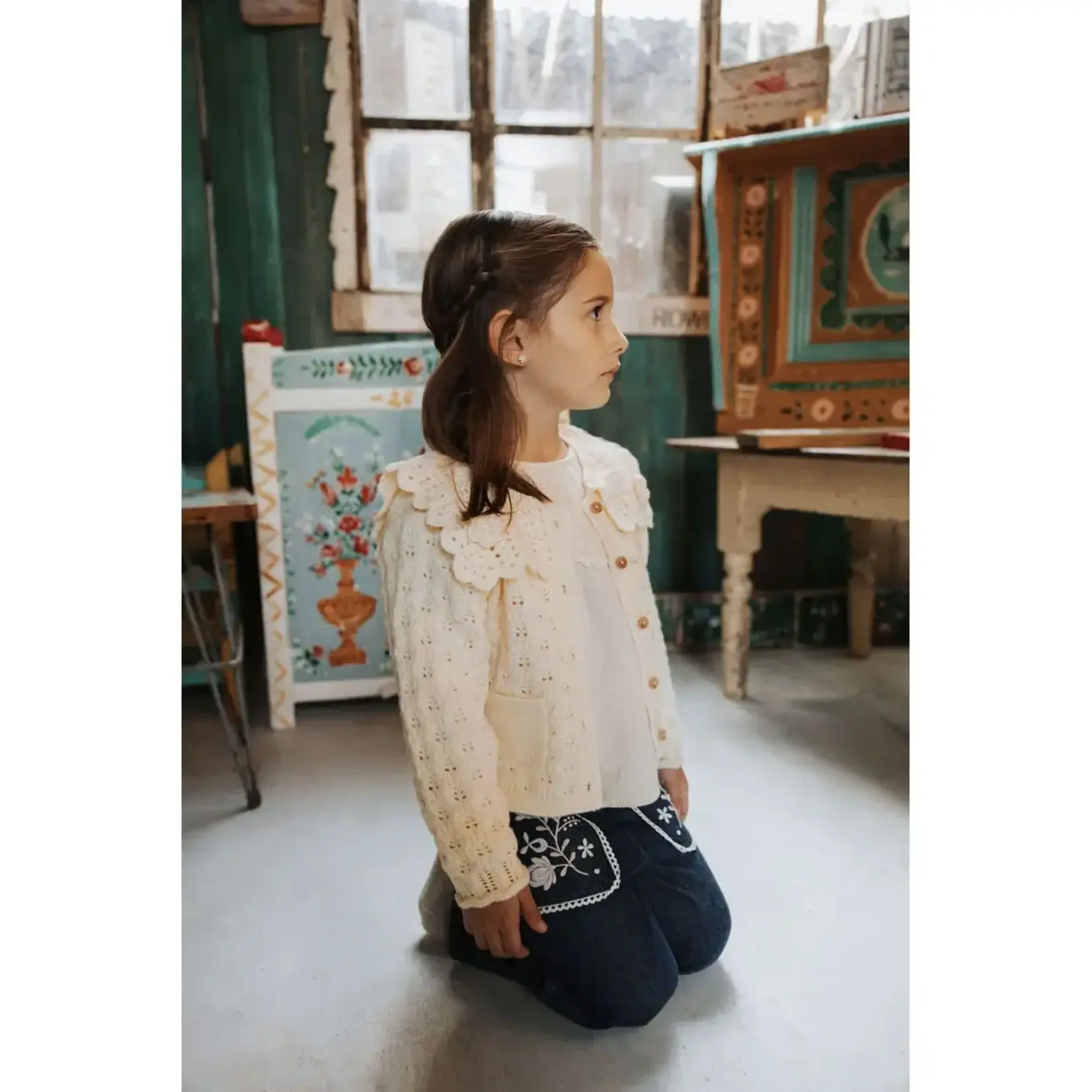 Louise Misha Louise Misha Cream Anouchka Cardigan