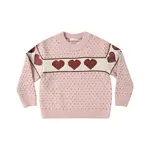 Rylee + Cru Rylee & Cru Blush Reagan Hearts Sweater