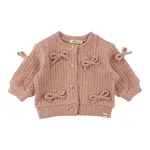 Oh Baby! Oh Baby Pale Pink Cable Knit Bow Cardigan