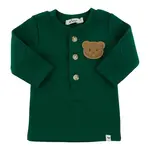 Oh Baby! Oh Baby Forest Henley With Bear Chenille Patch