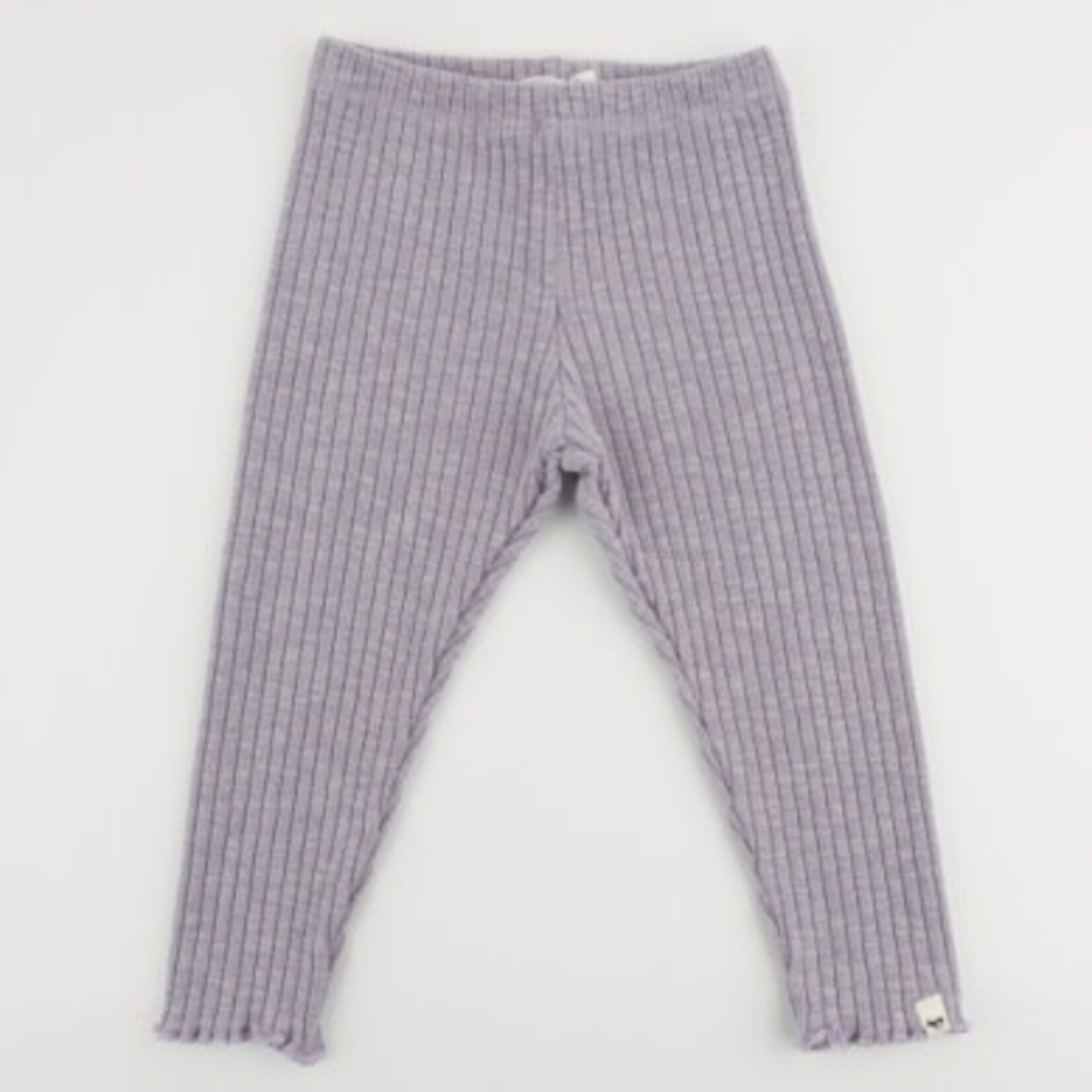 Oh Baby! Oh Baby Lavender Wide Rib Lettuce Edge Legging