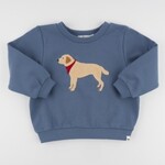 Oh Baby! Oh Baby Dusty Blue Lab Bandana Brooklyn Boxy Sweatshirt