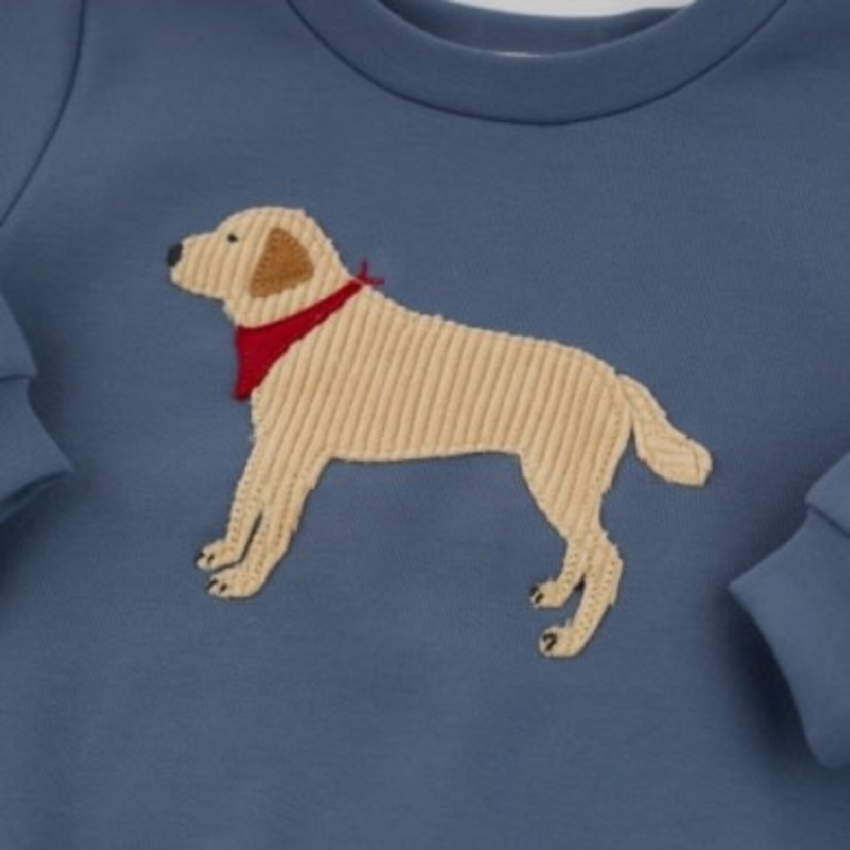 Oh Baby! Oh Baby Dusty Blue Lab Bandana Brooklyn Boxy Sweatshirt