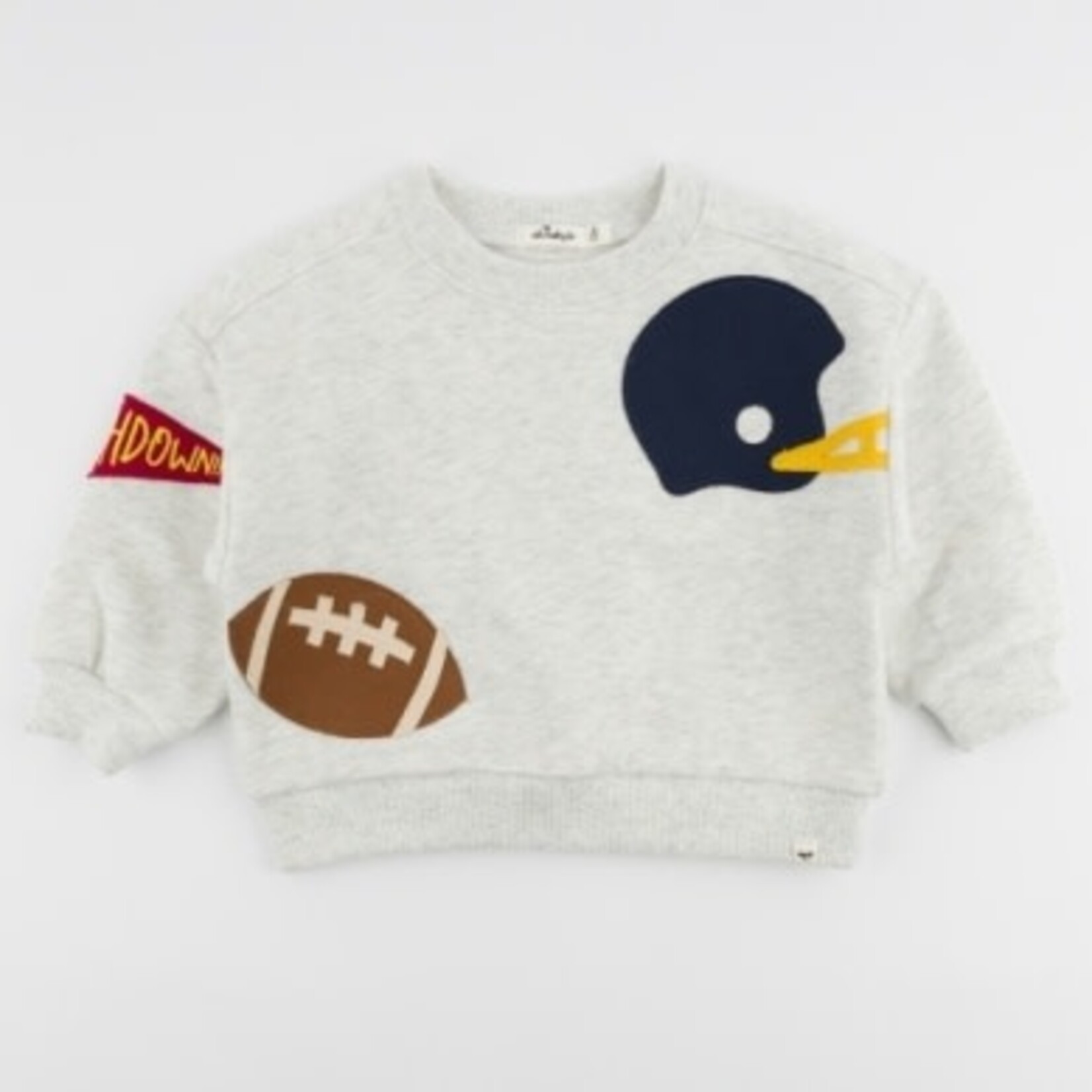 Oh Baby! Oh Baby Heather Gray Sports Applique Charlie Sweatshirt