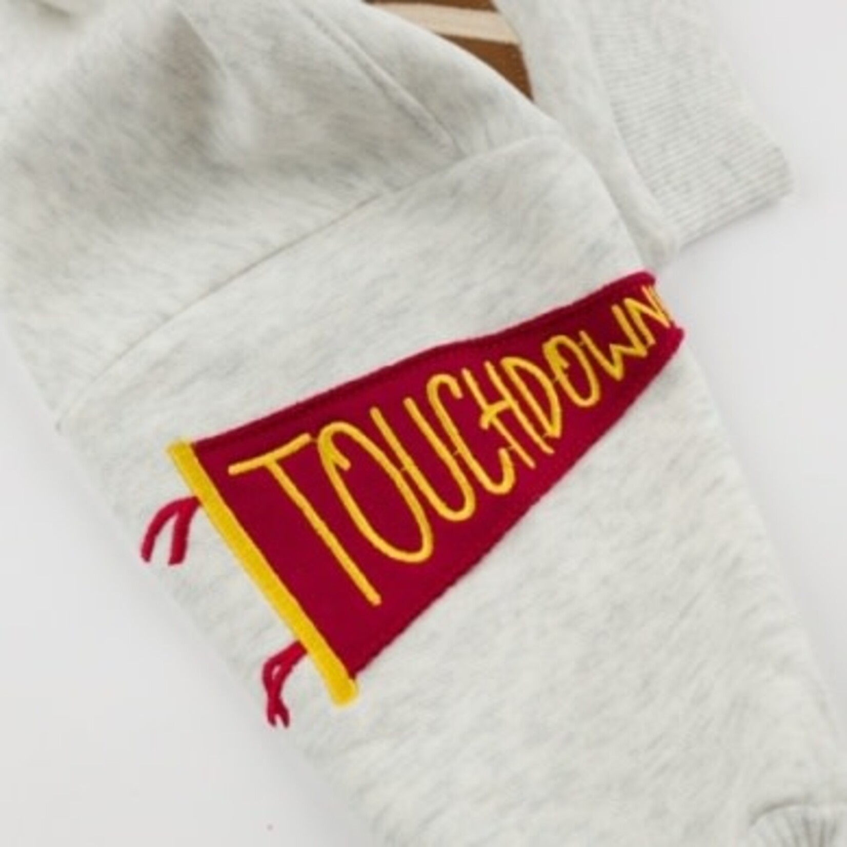 Oh Baby! Oh Baby Heather Gray Sports Applique Charlie Sweatshirt