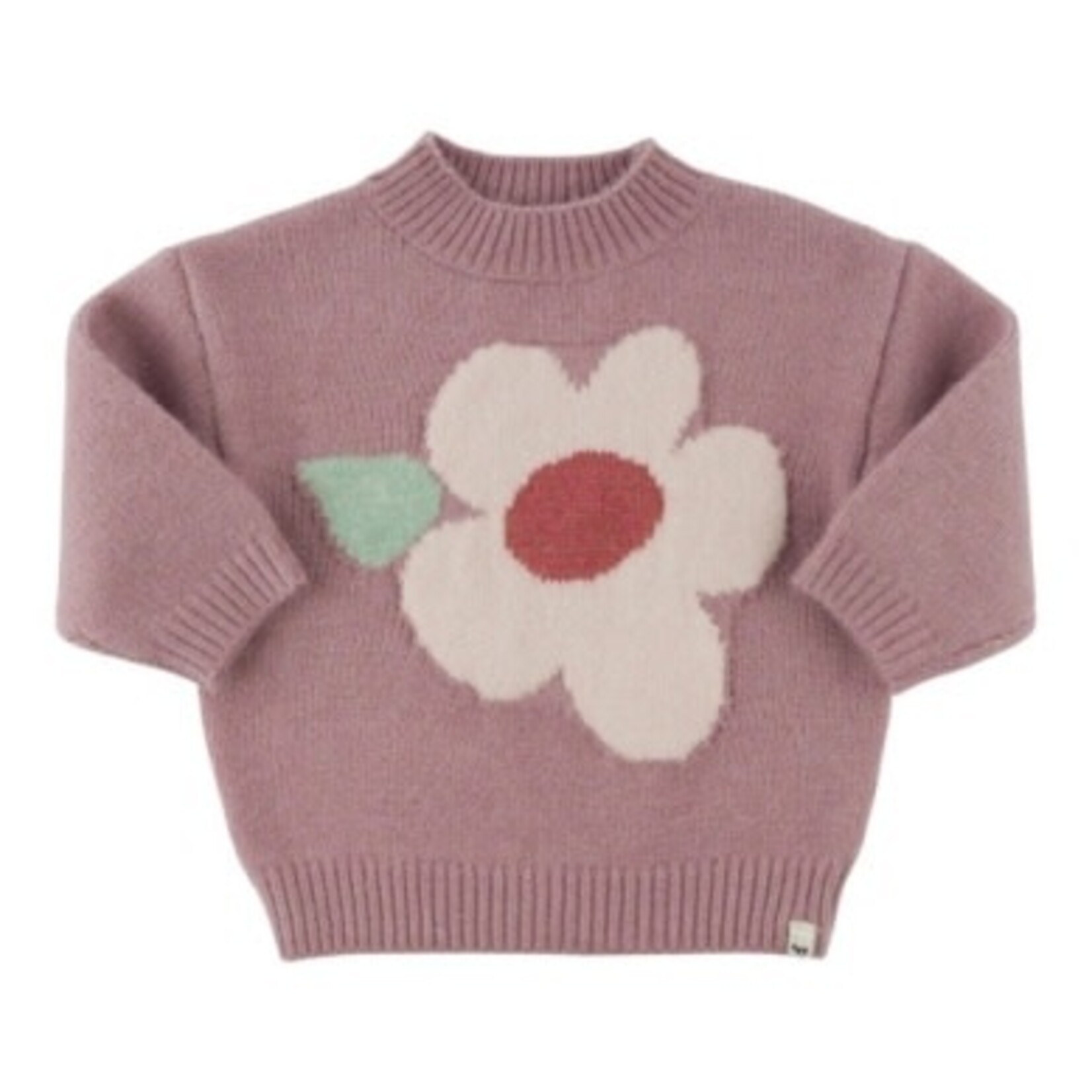 Oh Baby! Oh Baby Dusty Pink Daisy Grandpa Knitted Sweater