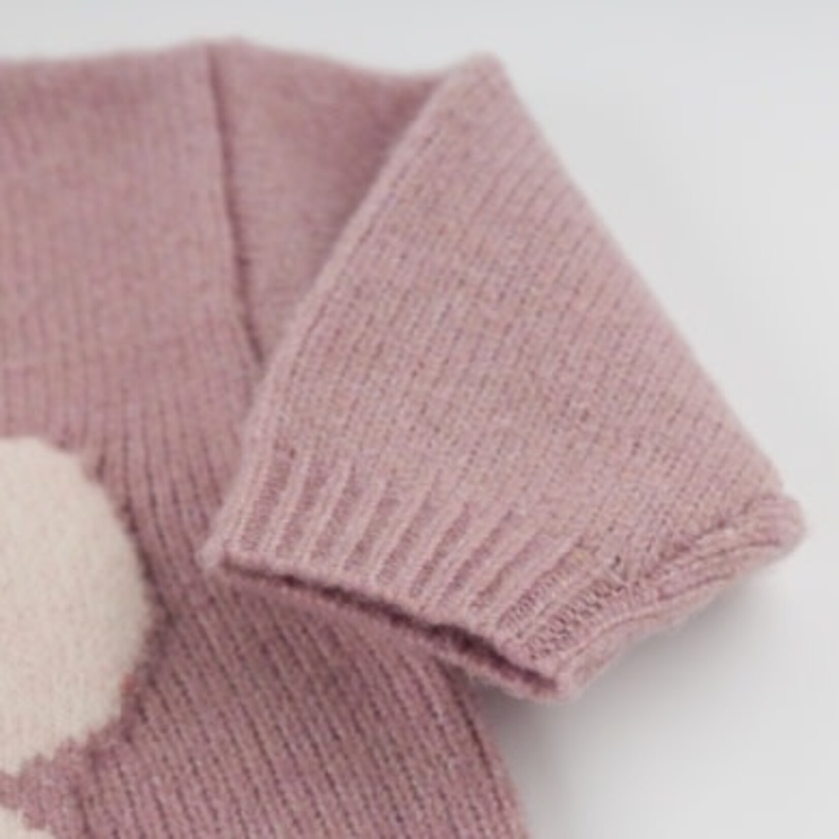 Oh Baby! Oh Baby Dusty Pink Daisy Grandpa Knitted Sweater