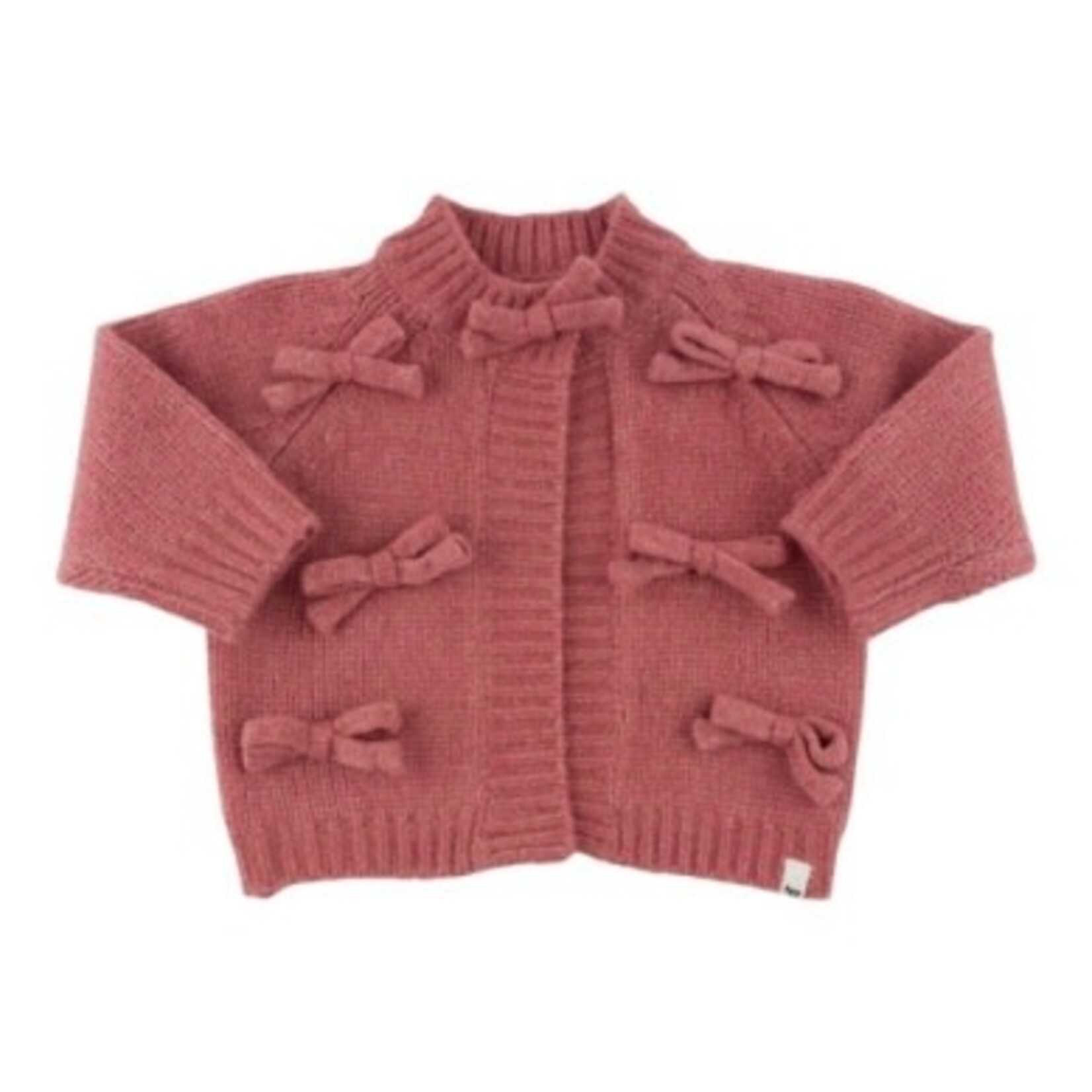Oh Baby! Oh Baby Boysenberry Multi Bow Cardigan