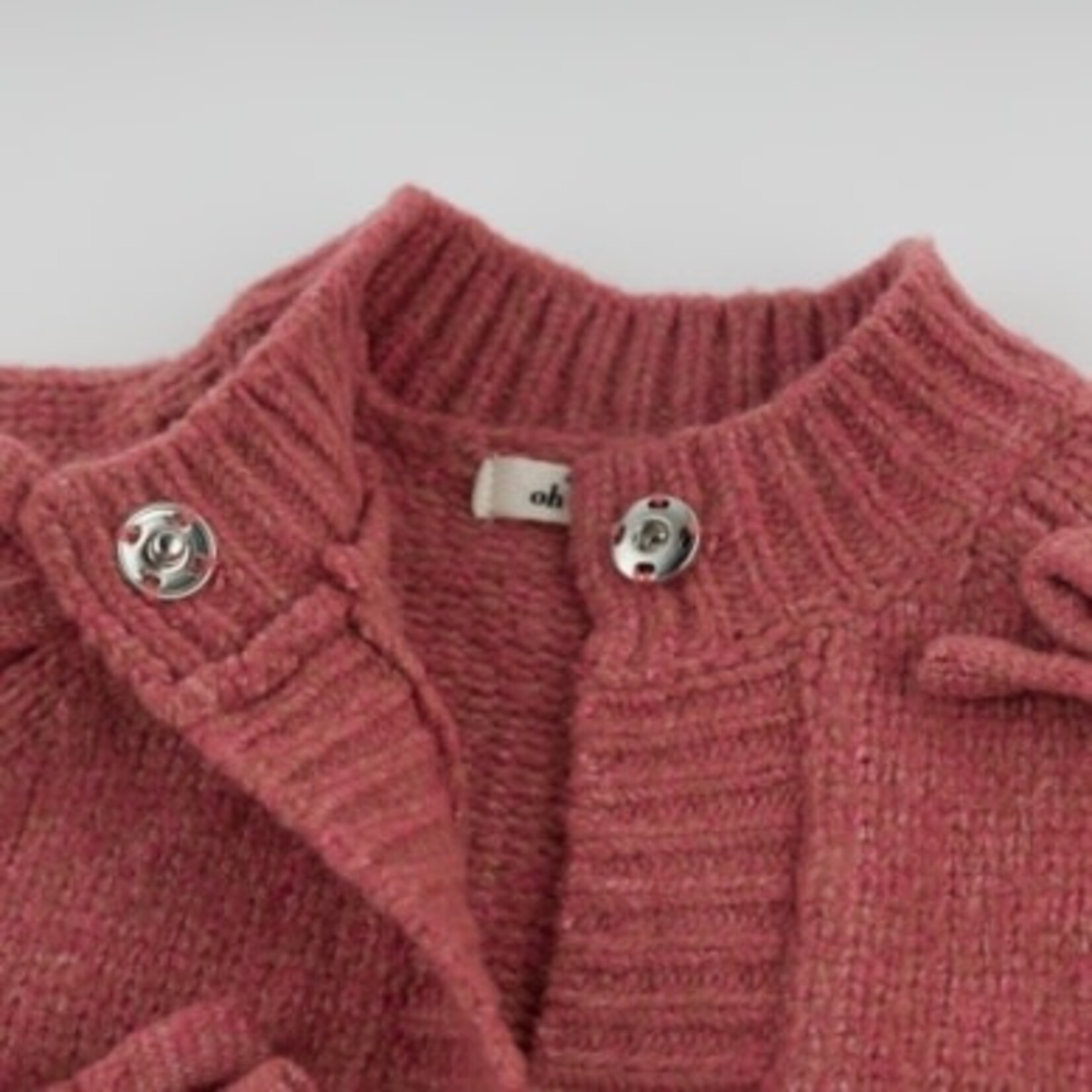 Oh Baby! Oh Baby Boysenberry Multi Bow Cardigan