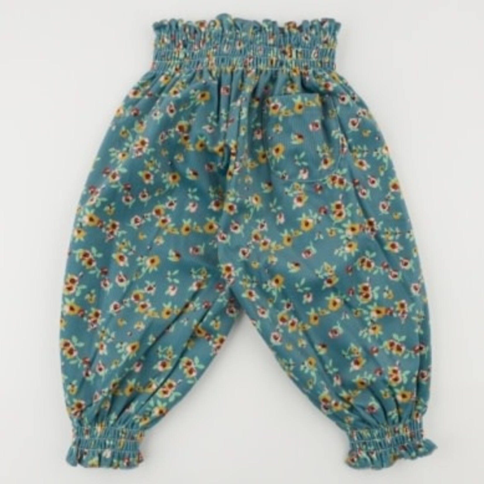 Oh Baby! Oh Baby Teal Harvest Bloom Olivia Smocked Pant