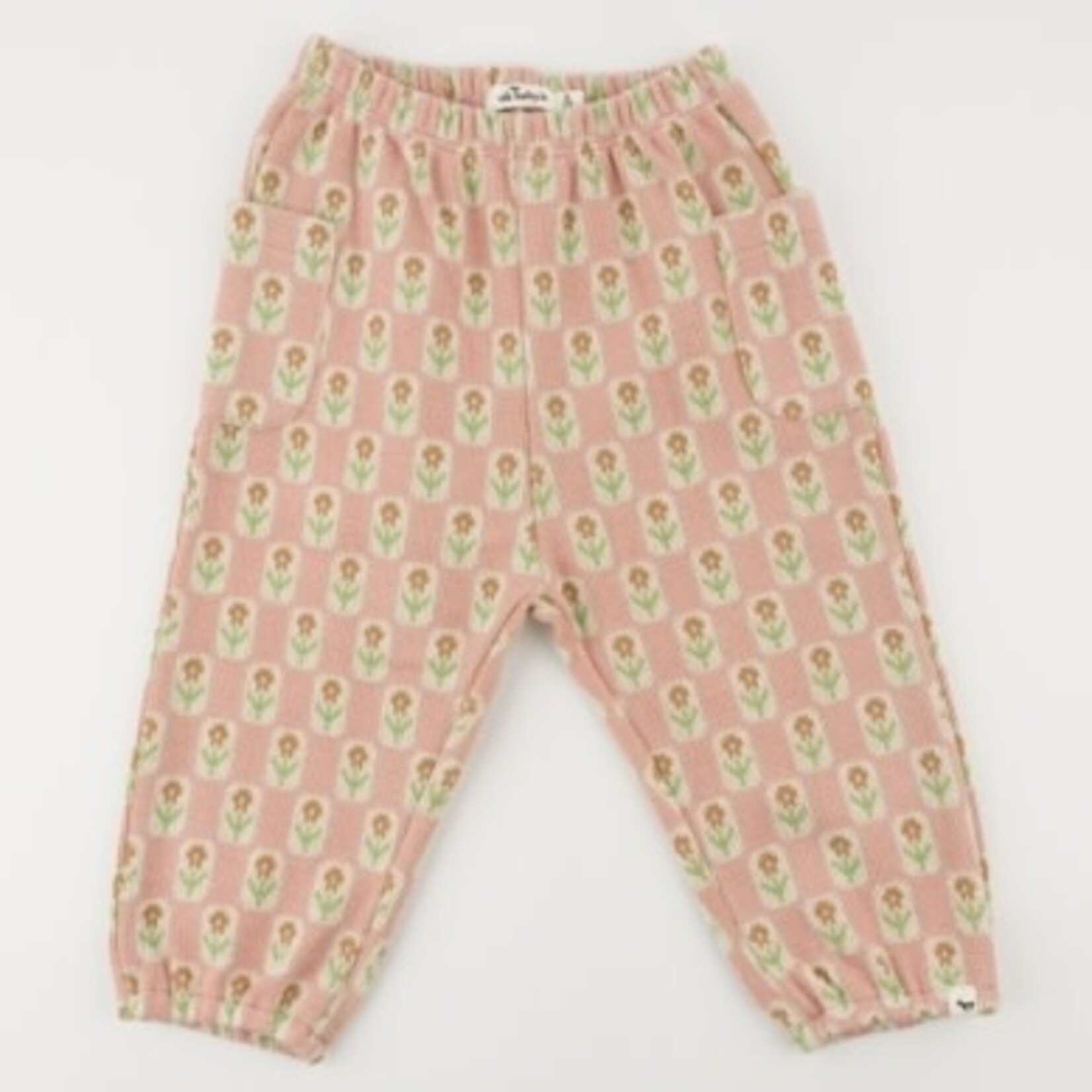 Oh Baby! Oh Baby Blush Daisies Double Knit Side Pocket Pant