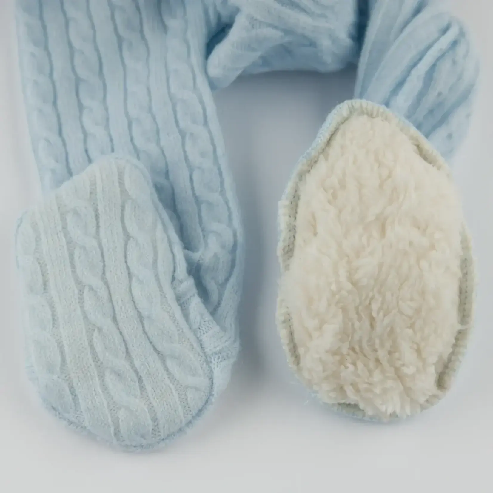 Oh Baby! Oh Baby Sky Blue Cable Knit Kimono Set