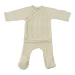 Oh Baby! Oh Baby Natural Cable Knit Kimono Set