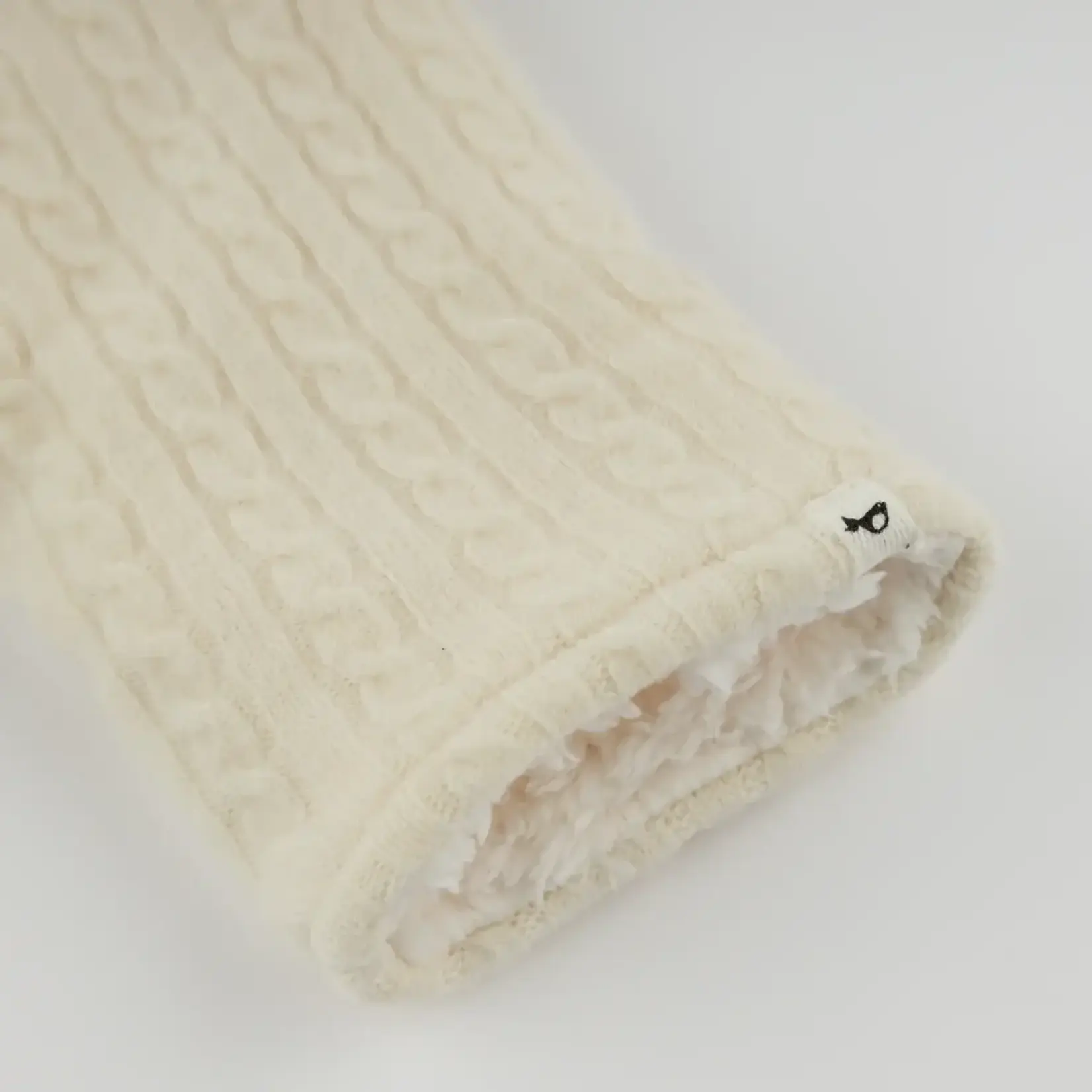 Oh Baby! Oh Baby Natural Cable Knit Teddy Bunting