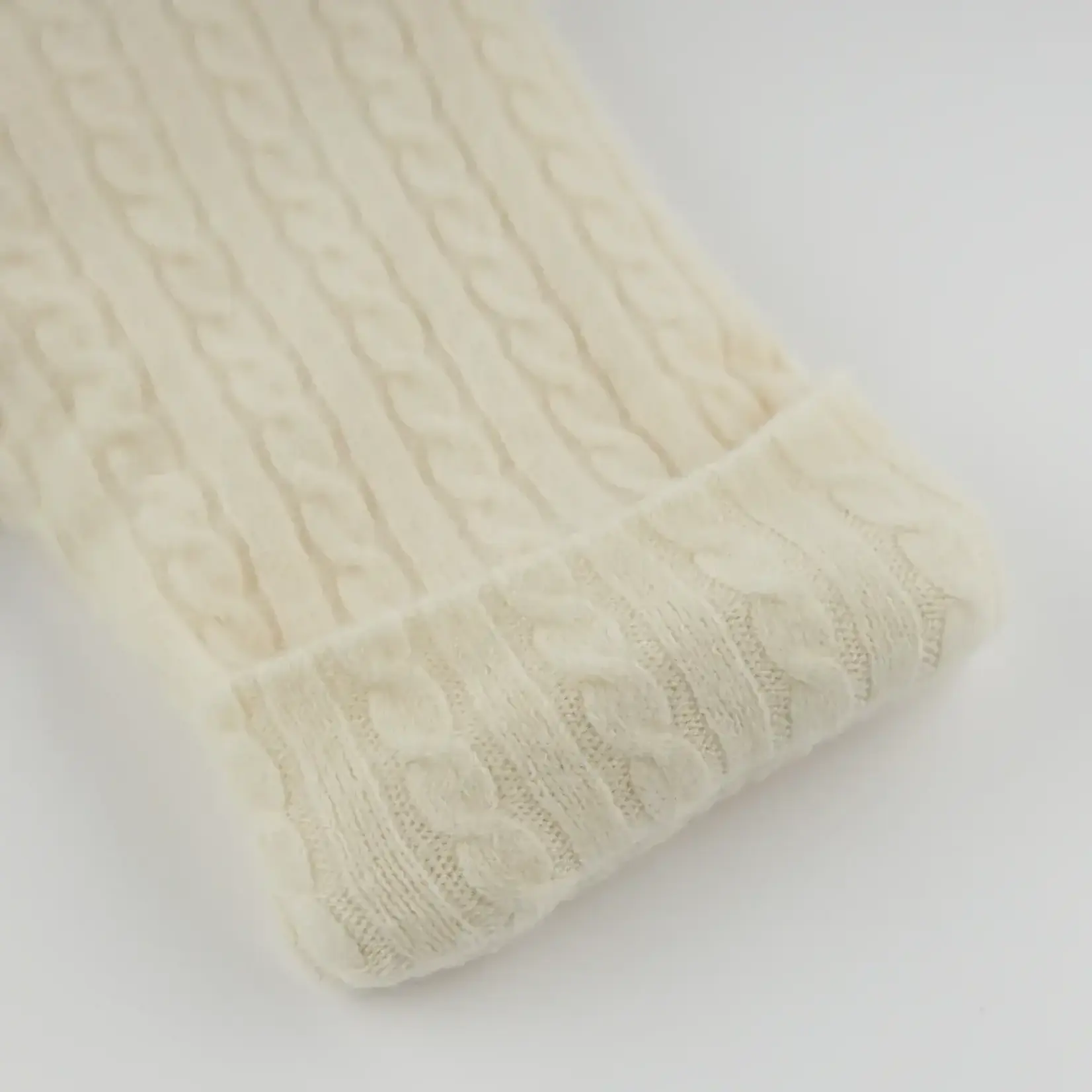 Oh Baby! Oh Baby Natural Cable Knit Teddy Bunting