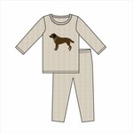 Oh Baby! Oh Baby Malt Chocolate Lab Applique 2pc Set