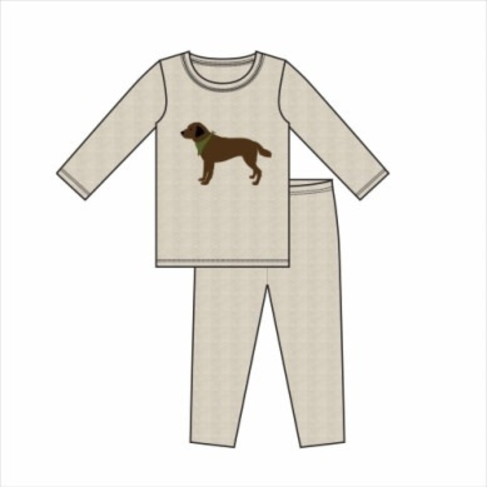 Oh Baby! Oh Baby Malt Chocolate Lab Applique 2pc Set