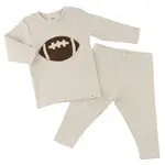 Oh Baby! Oh Baby Malt Chocolate Football Baby Rib 2pc Set