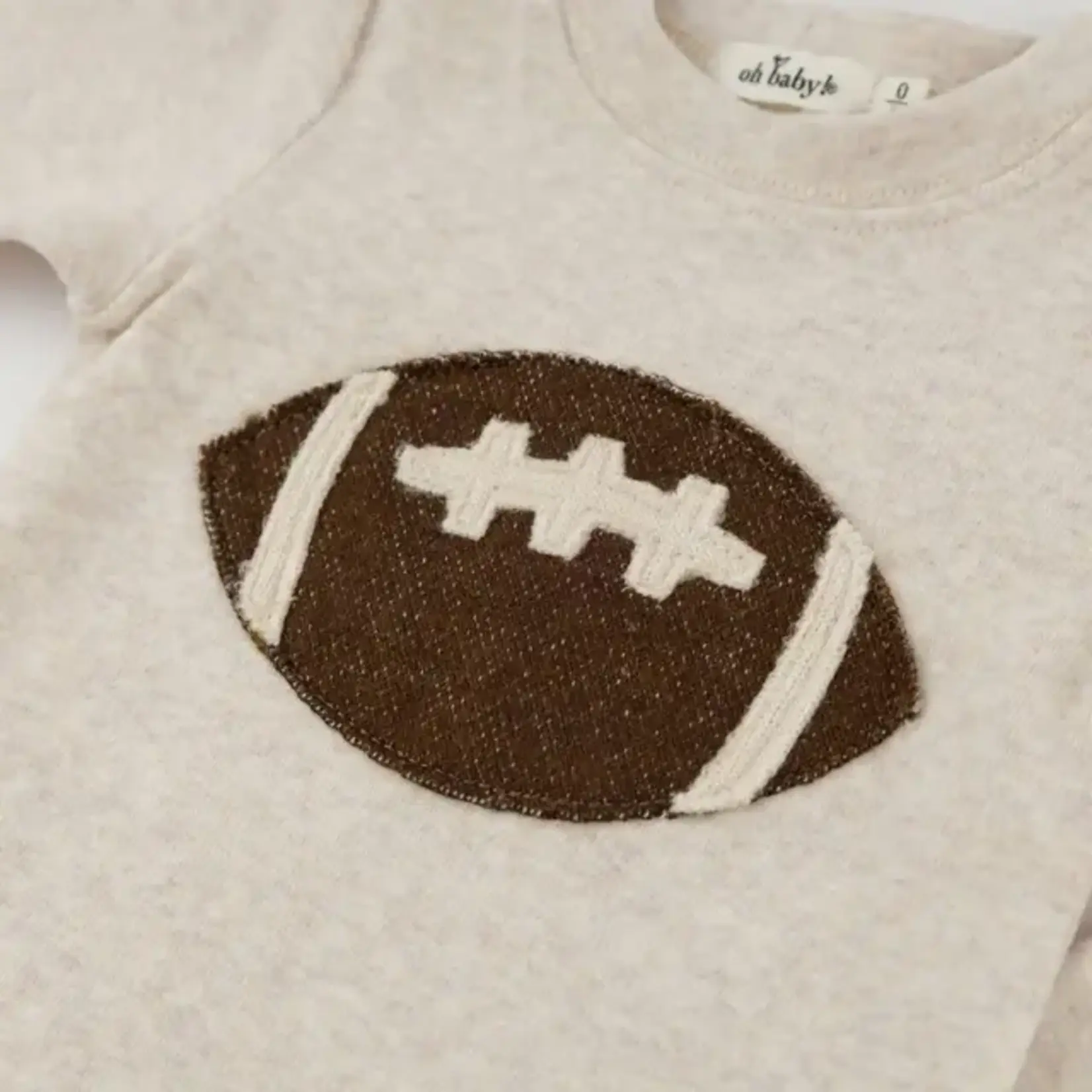 Oh Baby! Oh Baby Malt Chocolate Football Baby Rib 2pc Set