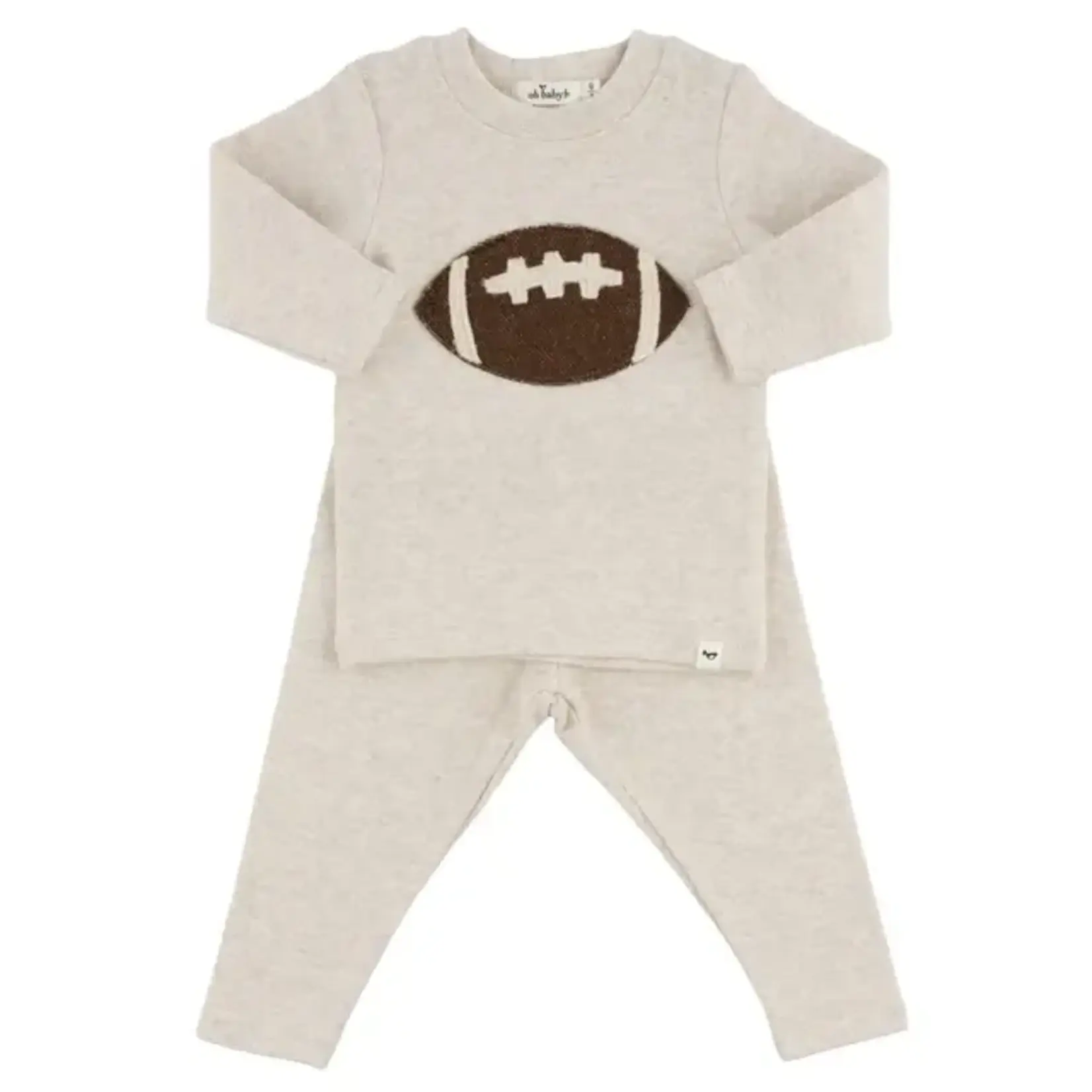Oh Baby! Oh Baby Malt Chocolate Football Baby Rib 2pc Set