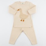 Oh Baby! Oh Baby Natural Goose Applique 2pc Set
